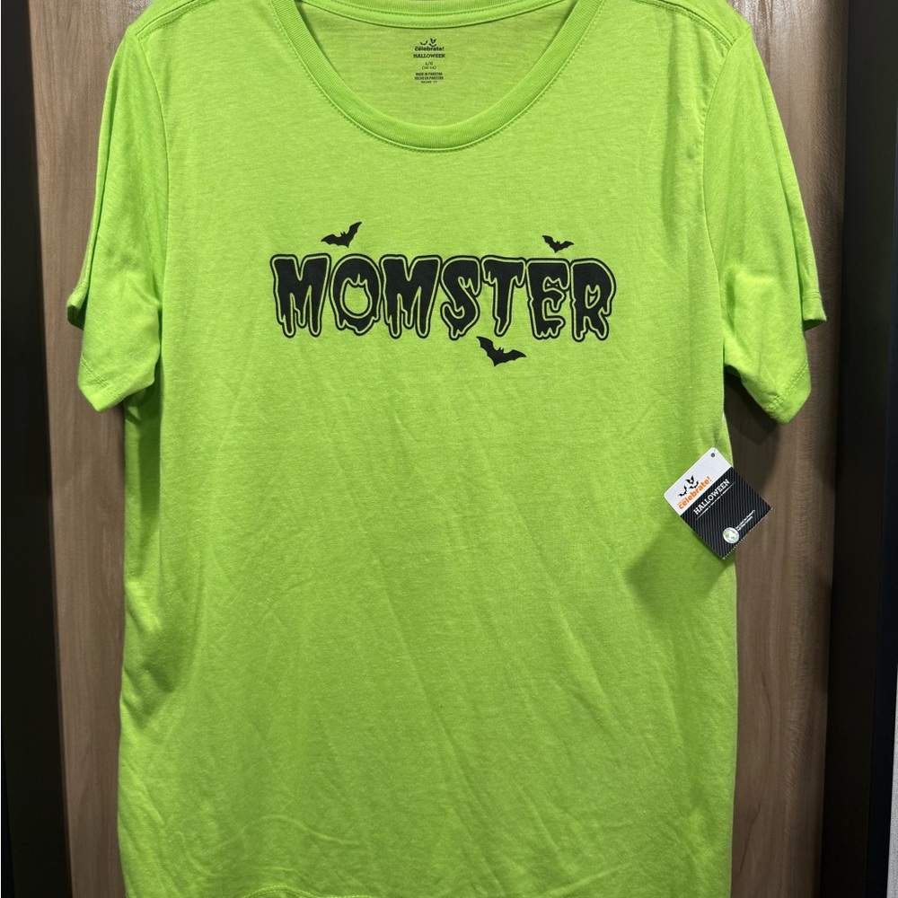 Green 'Momster' Graphic T-Shirt